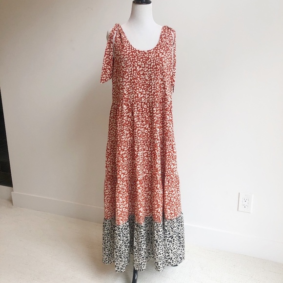 THML Dresses & Skirts - THML Red and Black Floral Maxi Dress